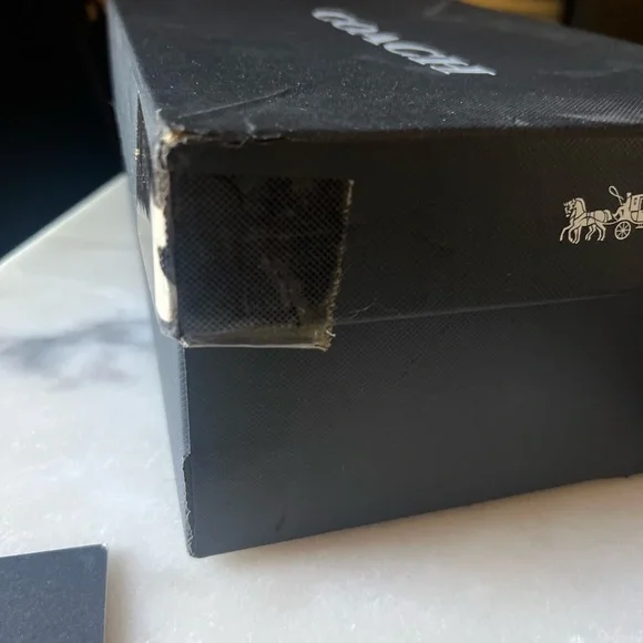 🥀 Coach Tea Rose Black Heels/Sandals - Picture 12 of 16